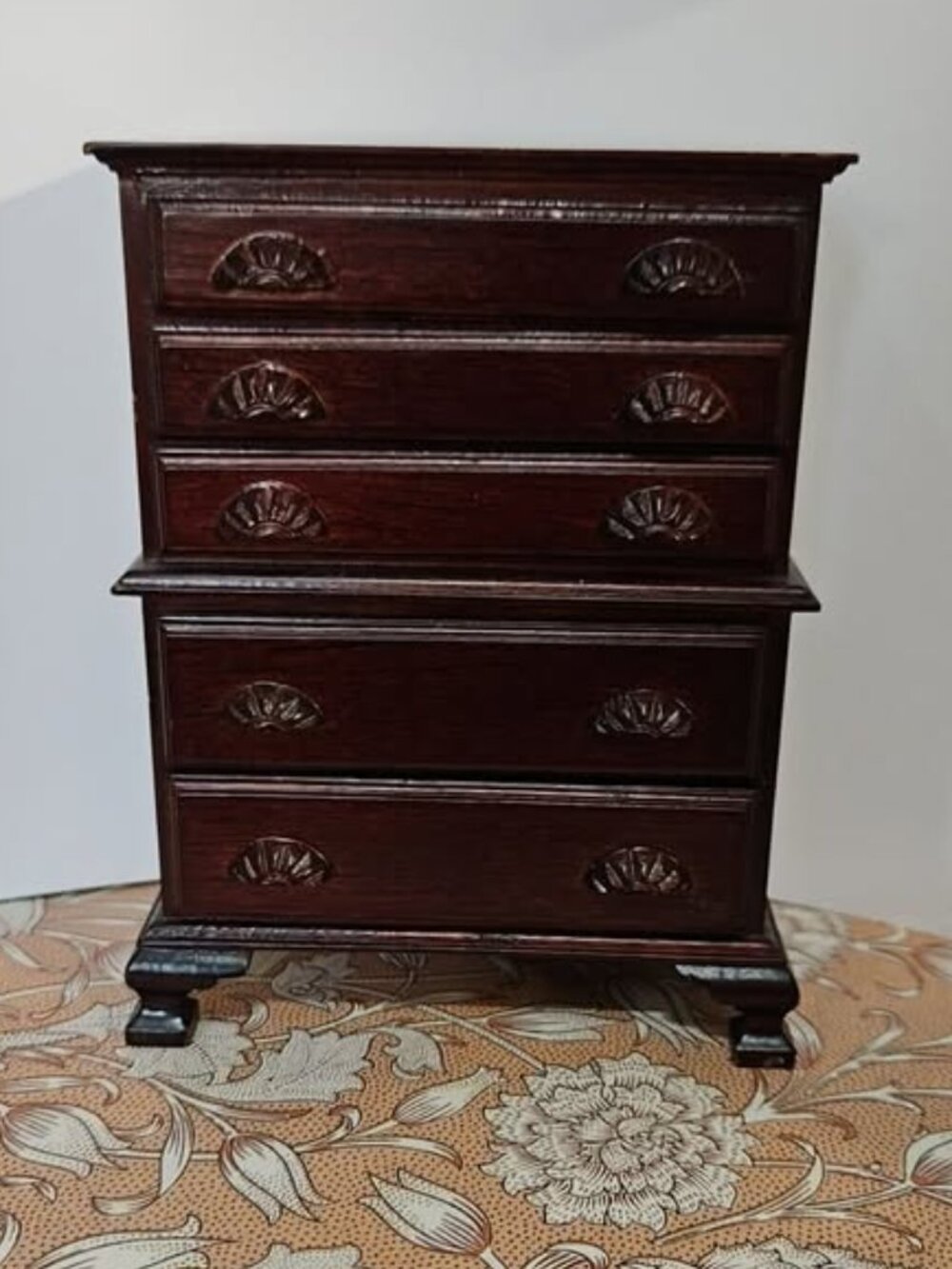 Dollhouse Miniature Wooden Dresser 1:12 Scale, Vintage and Rare